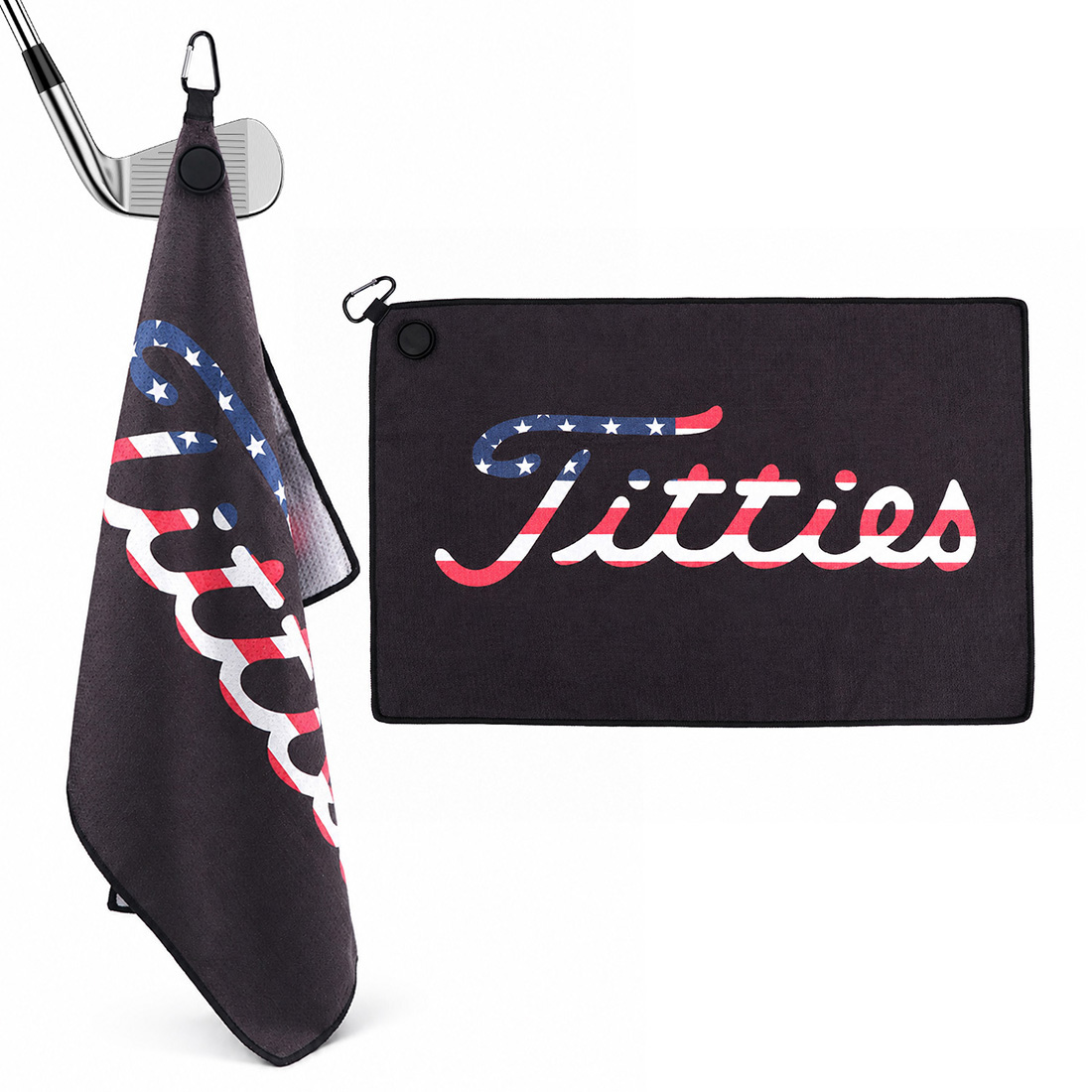 Golf Equipment Stores - Amerikaanse vlag magnetische golfhanddoek 23,6'L X
