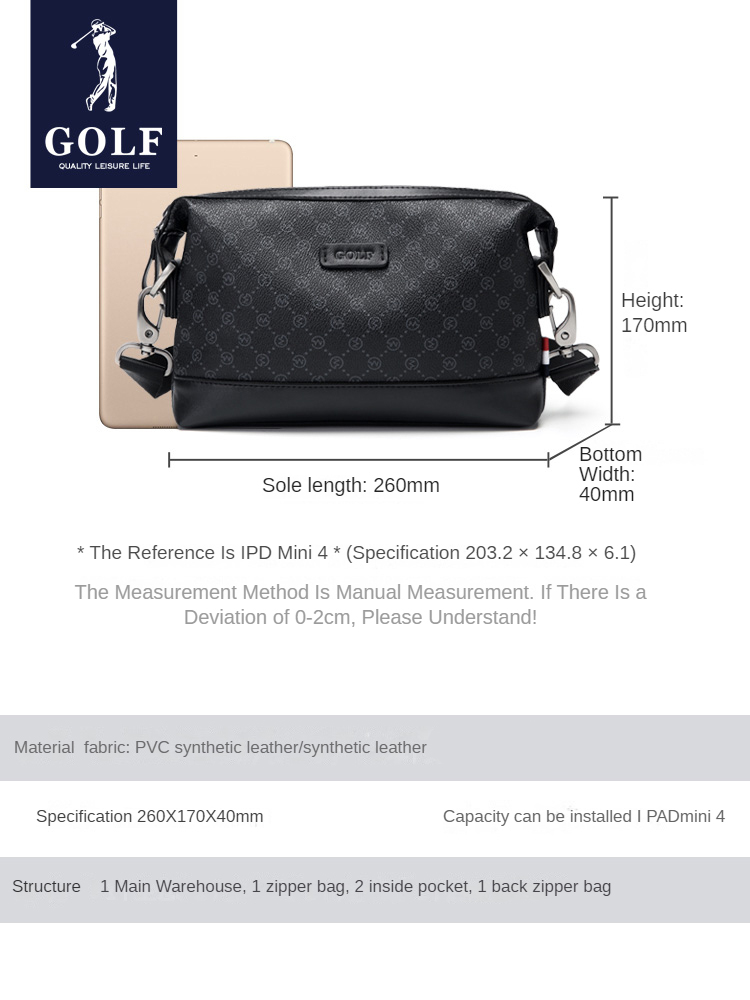 GOLF enkele schoudertas man ha - Golf Equipment Stores recensie en prijs